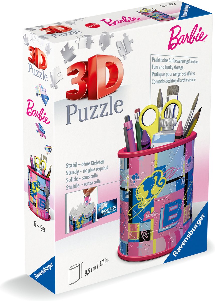 Ravensburger 3D Puzzle Penbak Barbie, 54st.