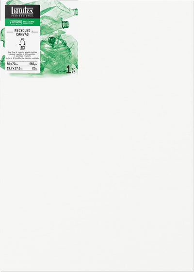 Liquitex 418050070 Leinwand aus recyceltem Kunststoff 50×70 cm – tiefer Rand | dreifach grundiert | 100 % recycelter Kunststoff | FSC-Holzrahmen | für Acryl-Ölfarbe | nachhaltige Kunstleinwand | 565g m²