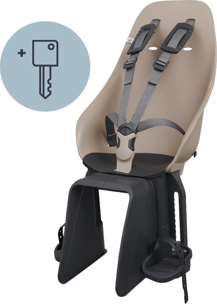 Urban Iki Fahrradsitz hinter der Gepäckträgermontage – Inaho Beige Bincho Black