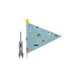 Sicherheitsflagge Pexkids Raketenblau mit Raketenabdruck