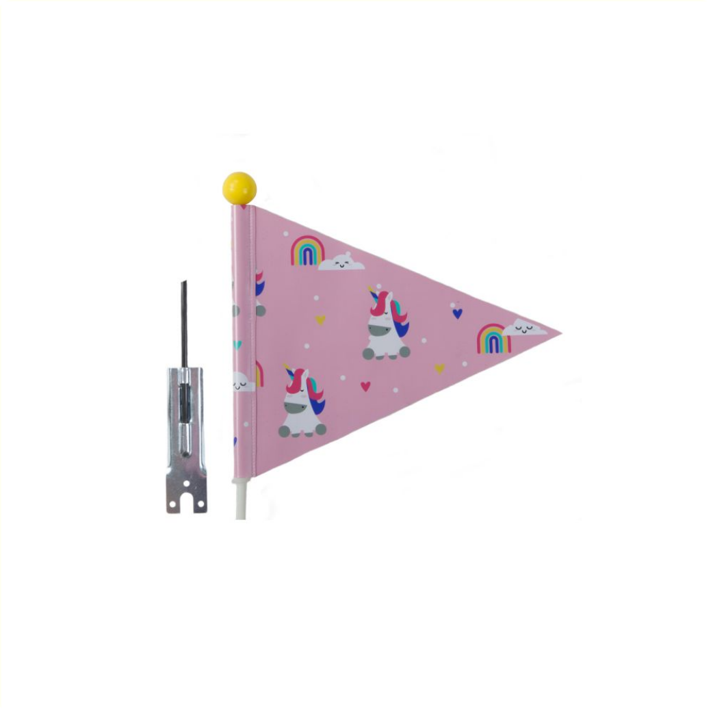 Sicherheitsflagge Pexkids Unicorn Pink mit Einhorndruck
