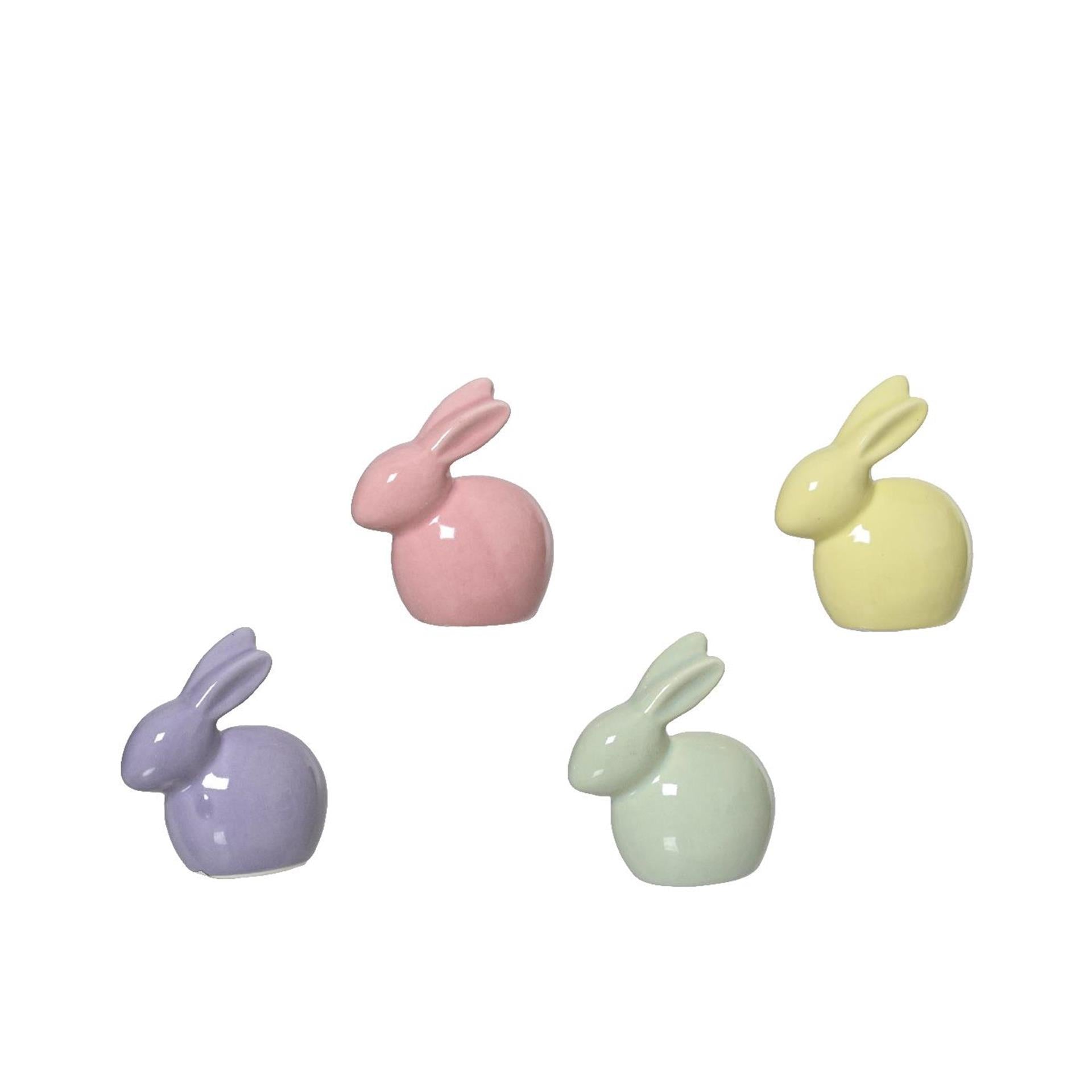 Decoris Figur Hase aus Porzellan 3x6,5x6cm