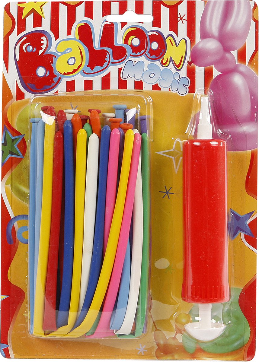 Modellierbare Luftballons mit Pumpe, 20st.