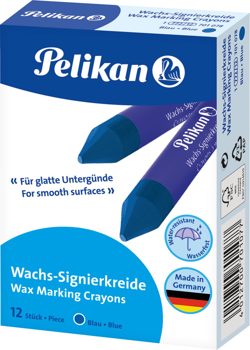 Pelikan Markenkreide 772 – blau – 12 Stück