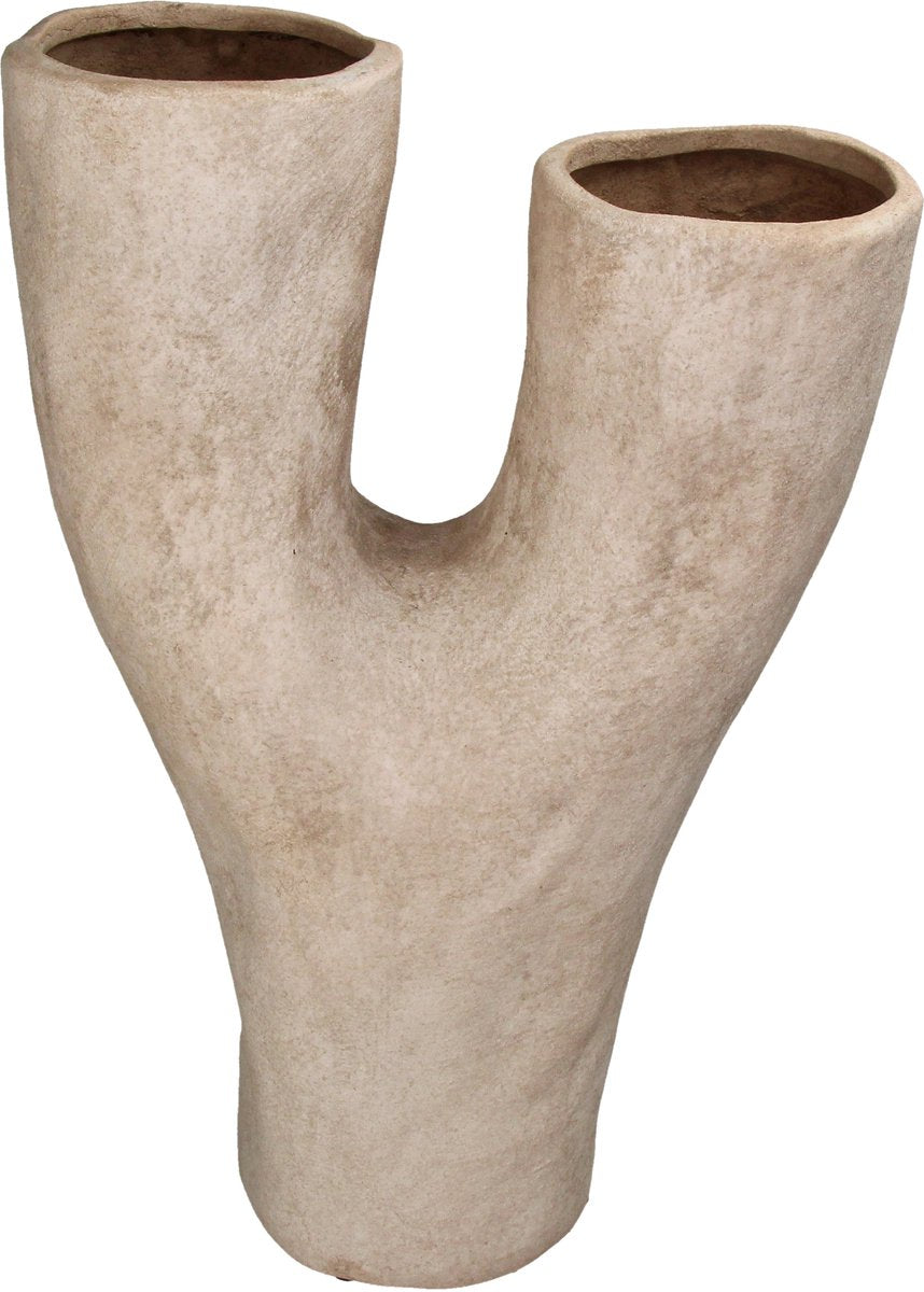 HD Collection Vase Terrakotta Elfenbein 31x15x48,5cm