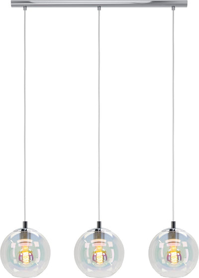 Eglo Ariscani 2 Hängelampe – E27 – 76,5 cm – chromfarbenes Glas