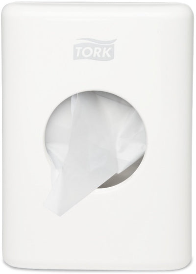 Tork 566000 Spender für Damenbindenbeutel, weiß, 36 x 140 x 100 mm pro Stück, Spender für Damenbindenbeutel (566000)