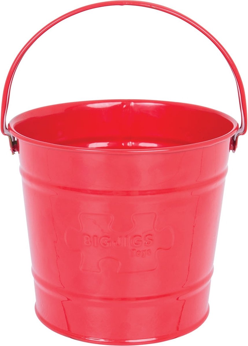 Bigjigs Red Metall Eimer