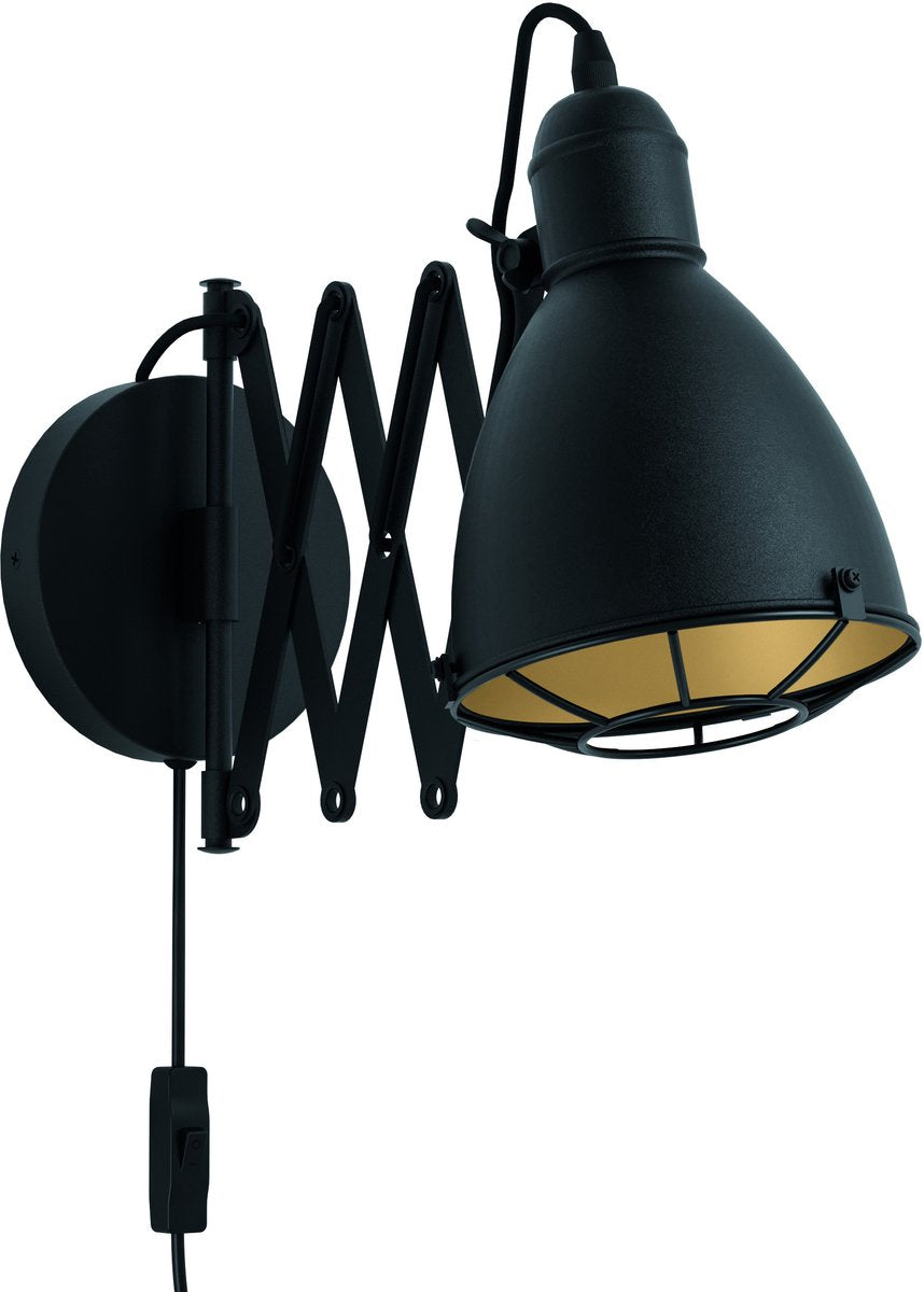 Eglo Treburley Wandleuchte – E27 – 65 cm – Schwarzgold