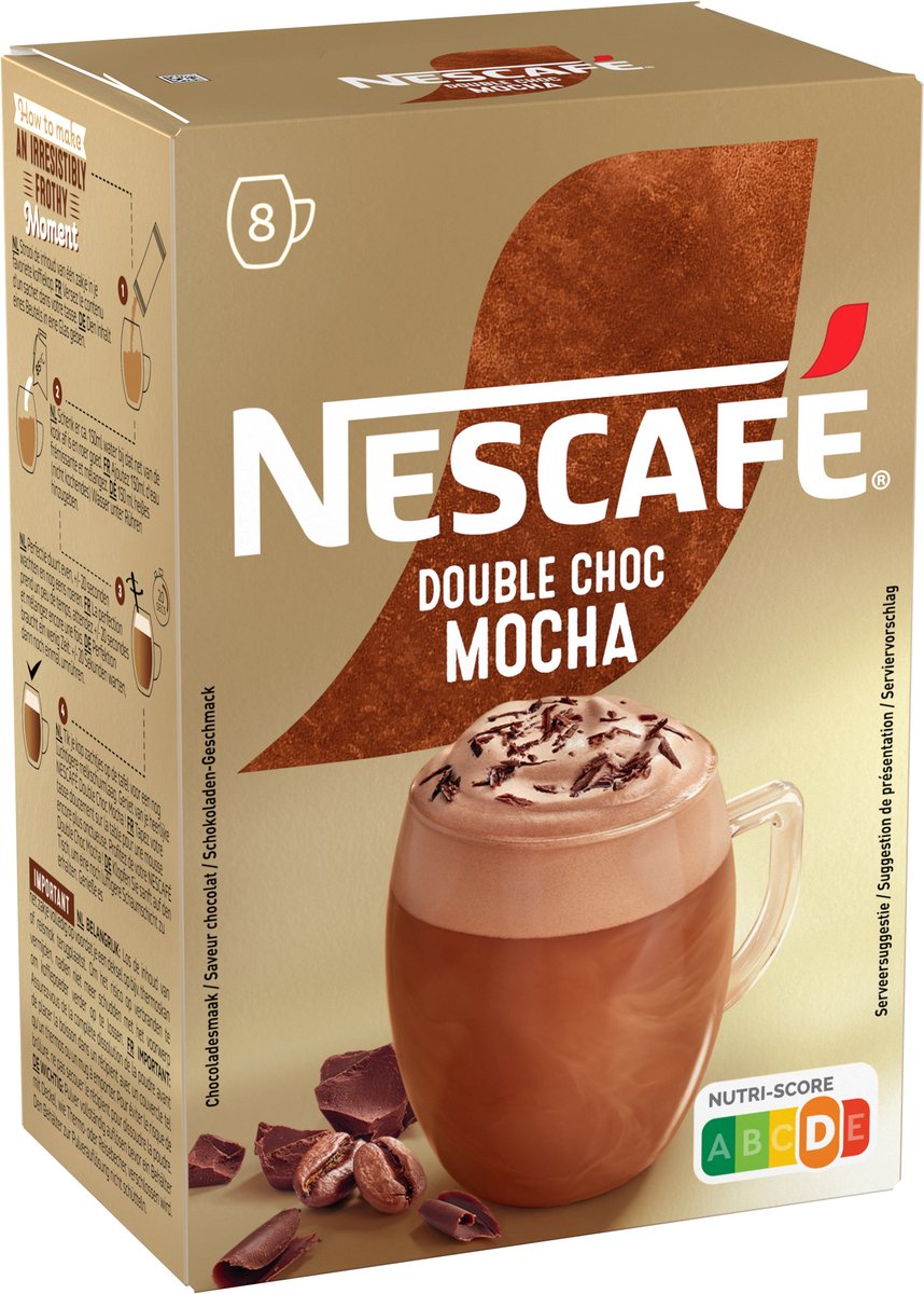 Nescafé Double Choc Mocka Instantkaffee – 6 Box x 8 Beutel