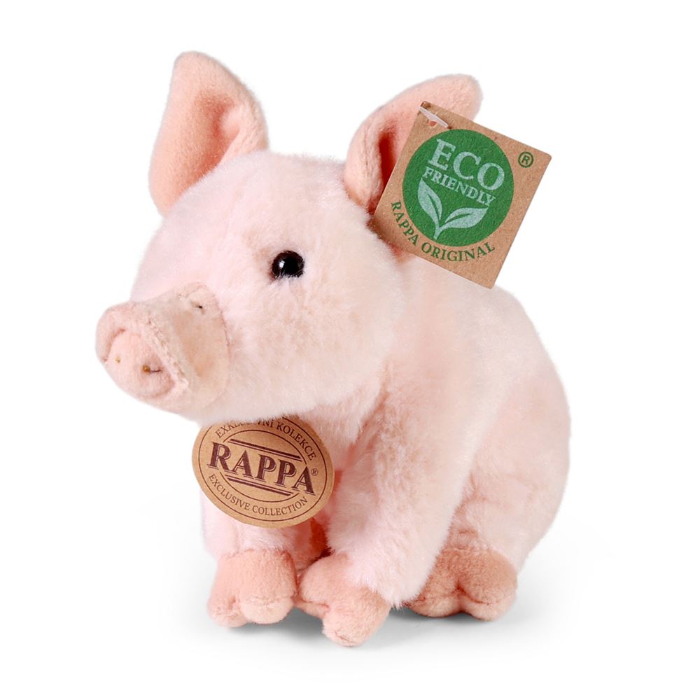 Rappa Plüschschwein 18 cm umweltfreundliches Stofftier rosa.