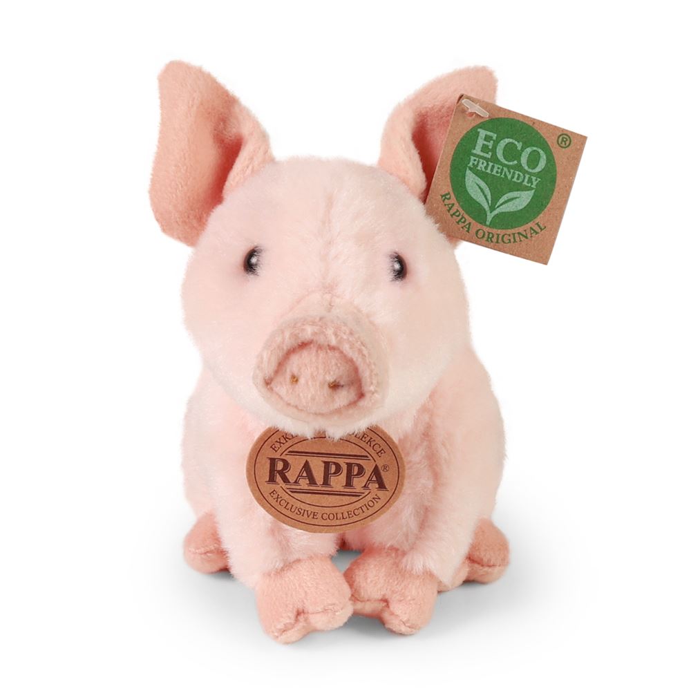 Rappa Plüschschwein 18 cm umweltfreundliches Stofftier rosa.