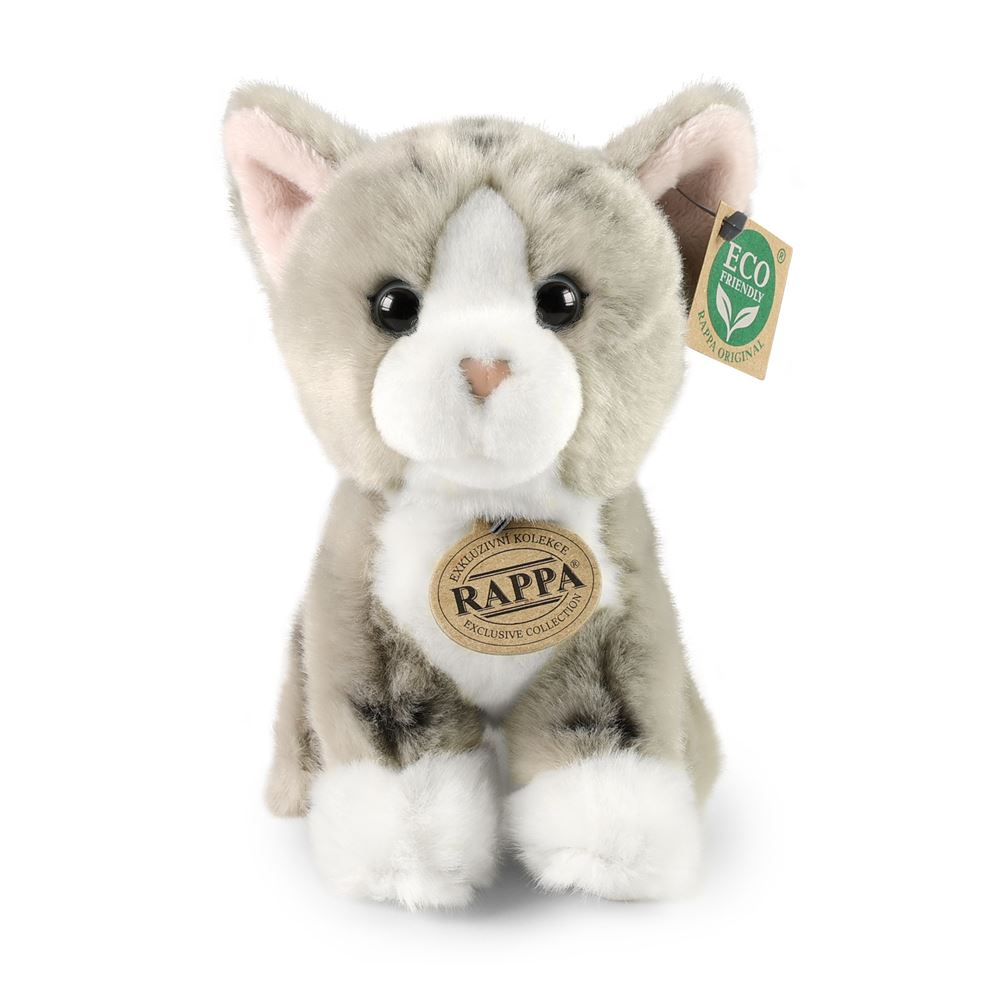 Plüsch graue Katze 18 cm umweltfreundlich