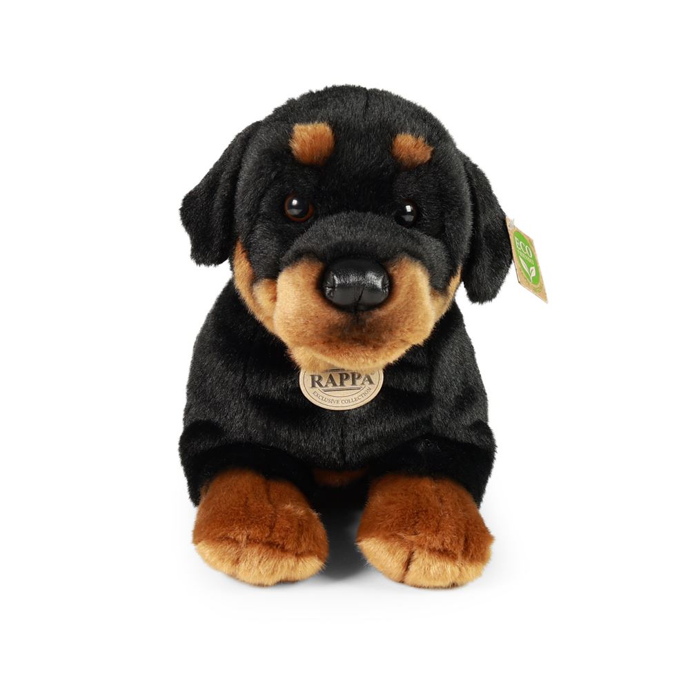 Plüsch-Rottweiler-Hund 39 cm umweltfreundlich