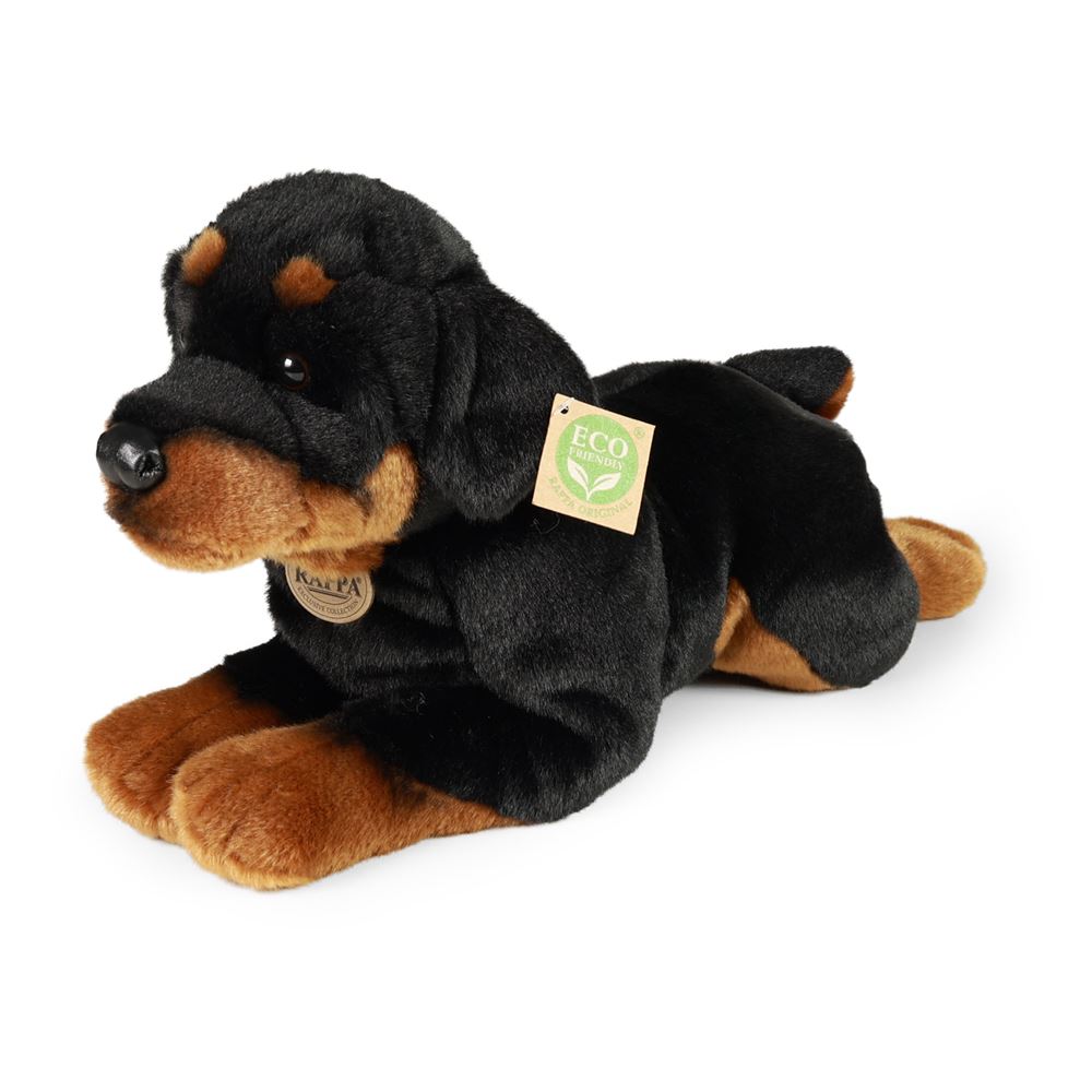 Plüsch-Rottweiler-Hund 39 cm umweltfreundlich