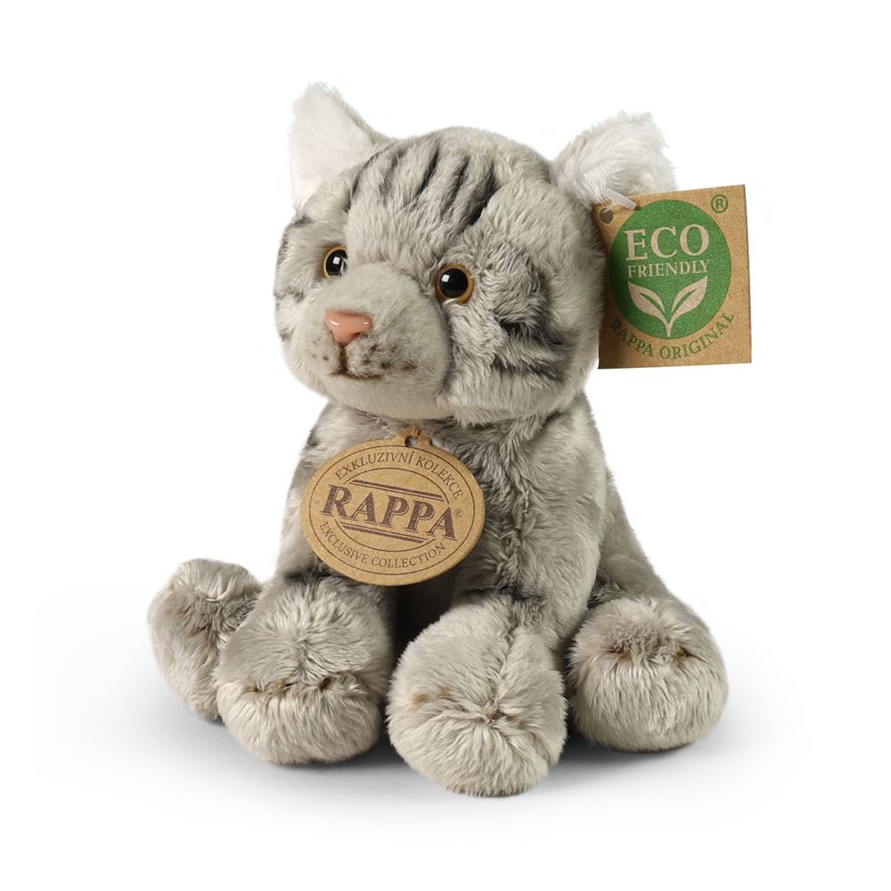 Plüsch graue Katze 14 cm umweltfreundlich