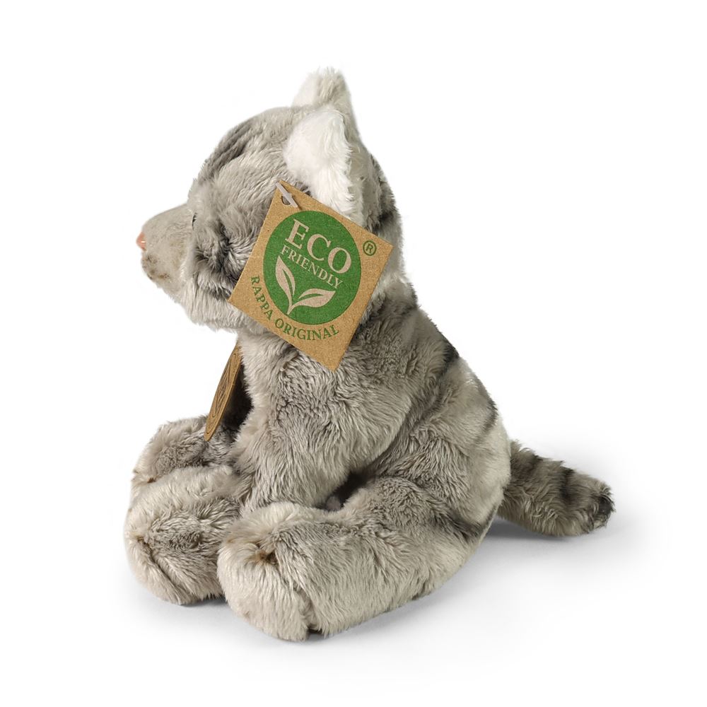 Plüsch graue Katze 14 cm umweltfreundlich
