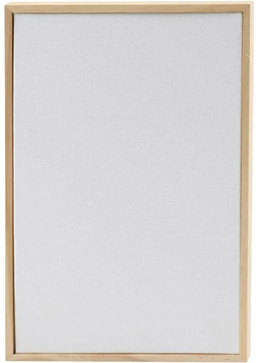 Creativ Company Leinwandpaneel mit Rahmen, Größe 15,8 x 23,8 cm, 280 g, weiß, 1 Stück