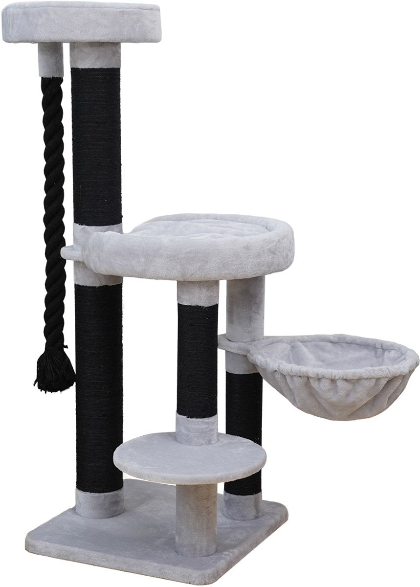Ebi Kratzbaum Nairobi grau schwarz 60 x 60 x 154 cm - Katze