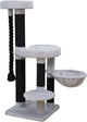 Ebi Kratzbaum Nairobi grau schwarz 60 x 60 x 154 cm - Katze