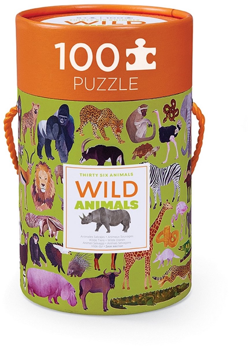 Crocodile Creek Puzzle 36 wilde Tiere - 100 Teile.