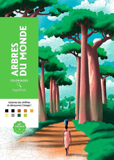 Hachette Heroes Coloriages Mystères – Arbres du Monde – Malbuch zum Ausmalen nach Zahlen – Hachette