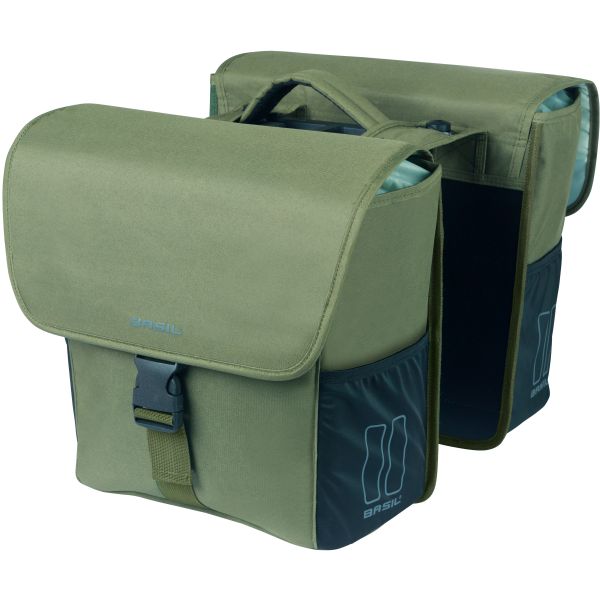 Basilikum Doppelfahrradbeutel GO Mik 32 Liter 14 x 27 x 31 cm dunkelgrün
