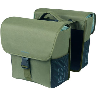 Basilikum Doppelfahrradbeutel GO Mik 32 Liter 14 x 27 x 31 cm dunkelgrün