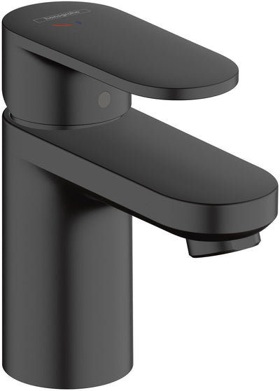 Hansgrohe Lackmischung – Waschtischarmatur – Einhebelbedienung – Kaltstart energiesparend – mit Ablaufgarnitur – 70 mm Größe – mattschwarz