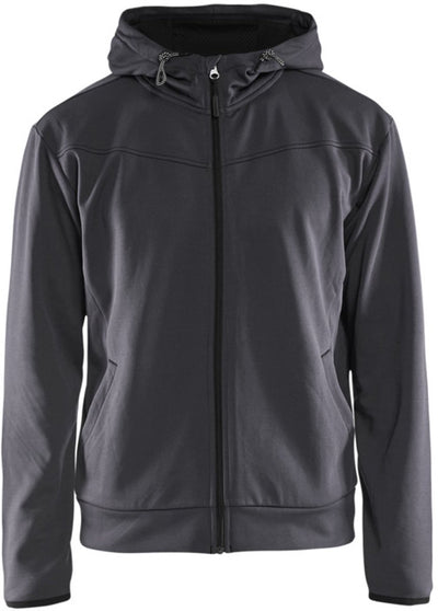 Blåkläder 3363-2526 Kapuzenpullover mit Reißverschluss mittelgrau schwarz – Größe 4xl