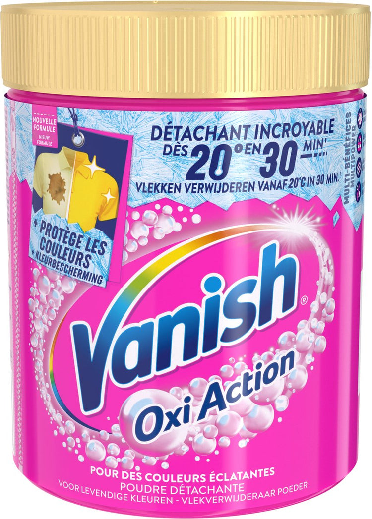 Vanish Oxi Action Wäsche-Booster-Pulver – Fleckenentferner für farbige Wäsche – 940 g