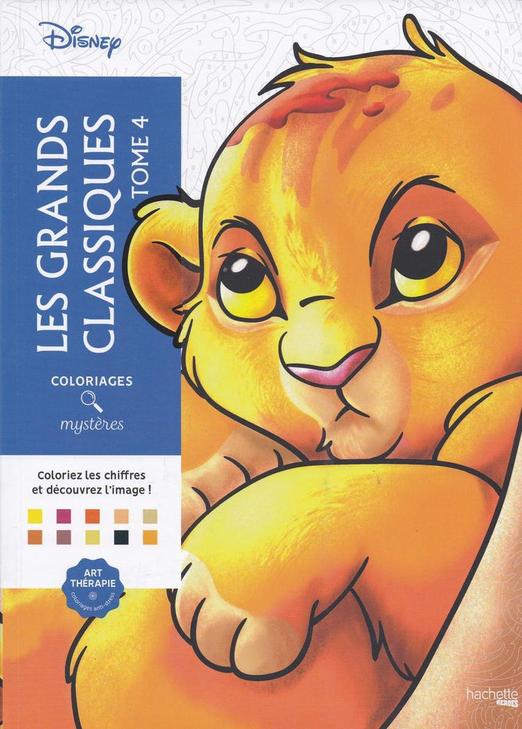 Hachette Heroes Disney Les Grands Classiques Band 4 – Malen-nach-Zahlen-Buch