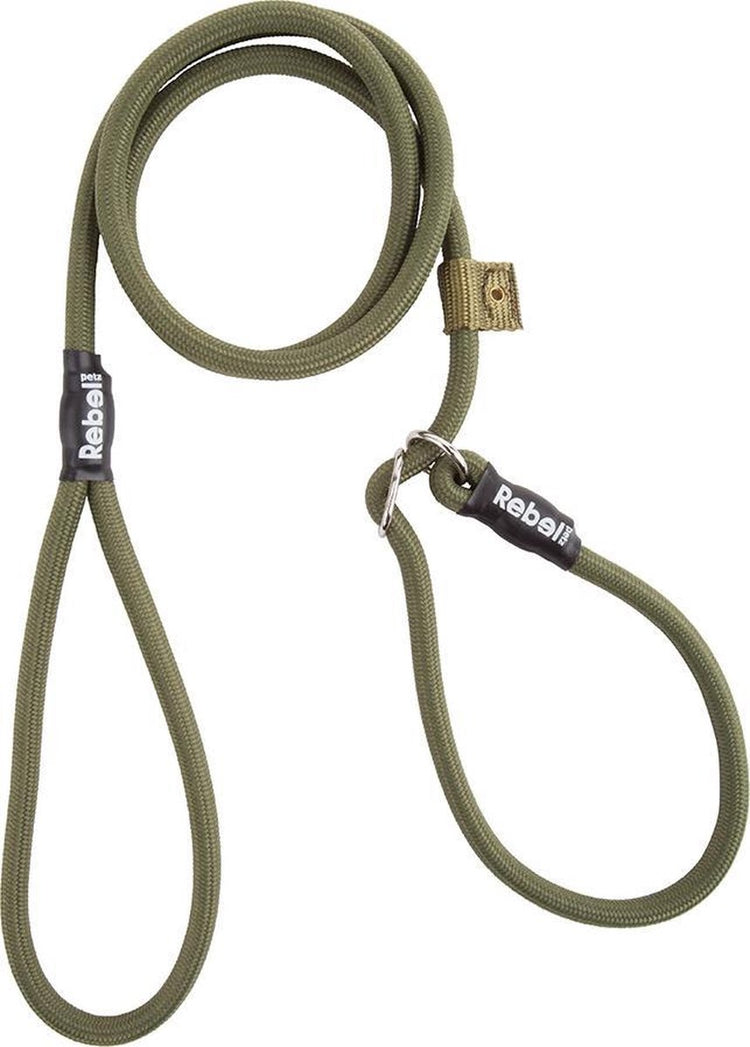 Rebel Petz Hundeleine – Trainingsleine – Armeegrün – S – 8 mm x 140 cm