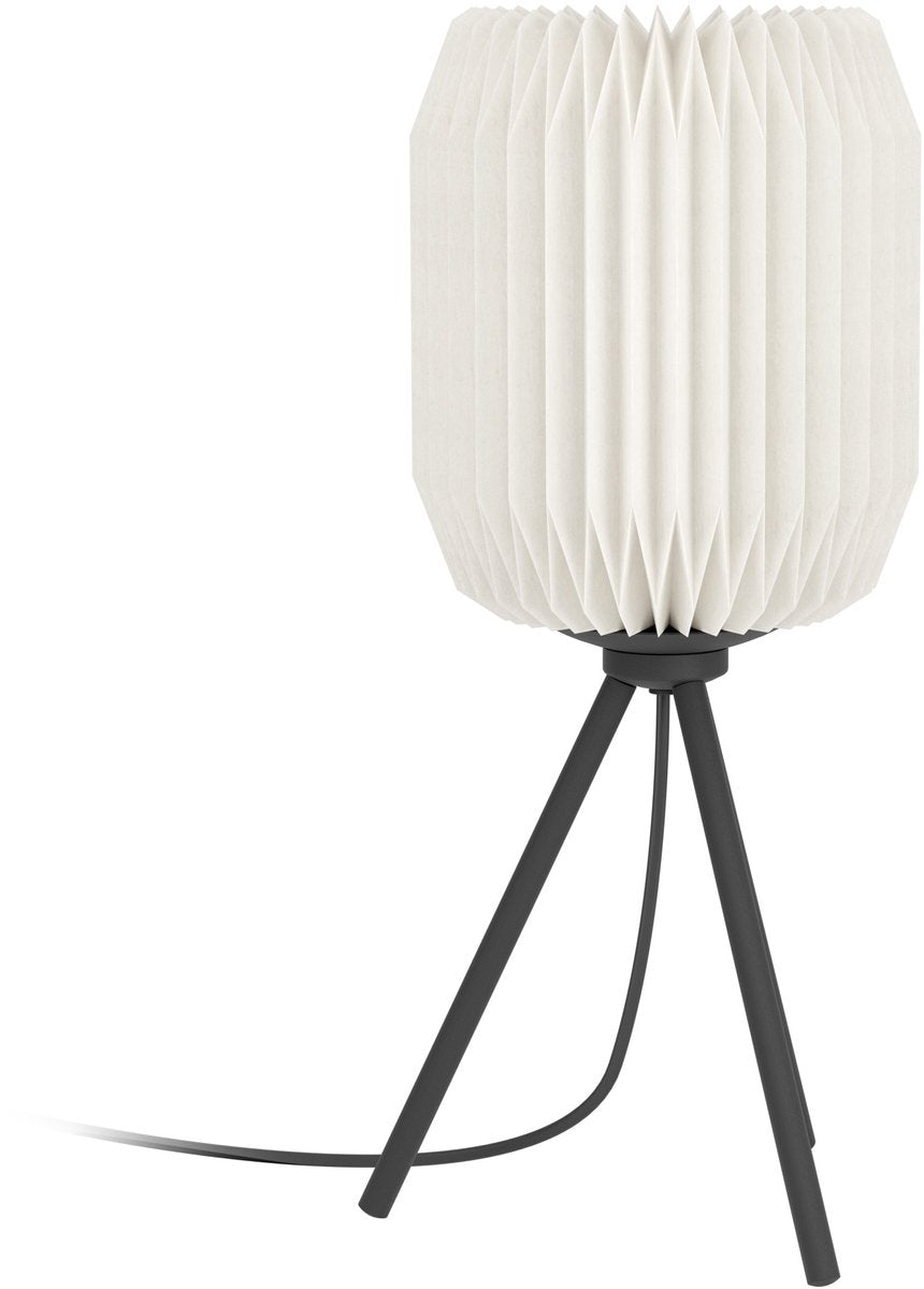 Eglo Belgrave Tischlampe – E27 – 44 cm – Schwarz und Weiß – Papier