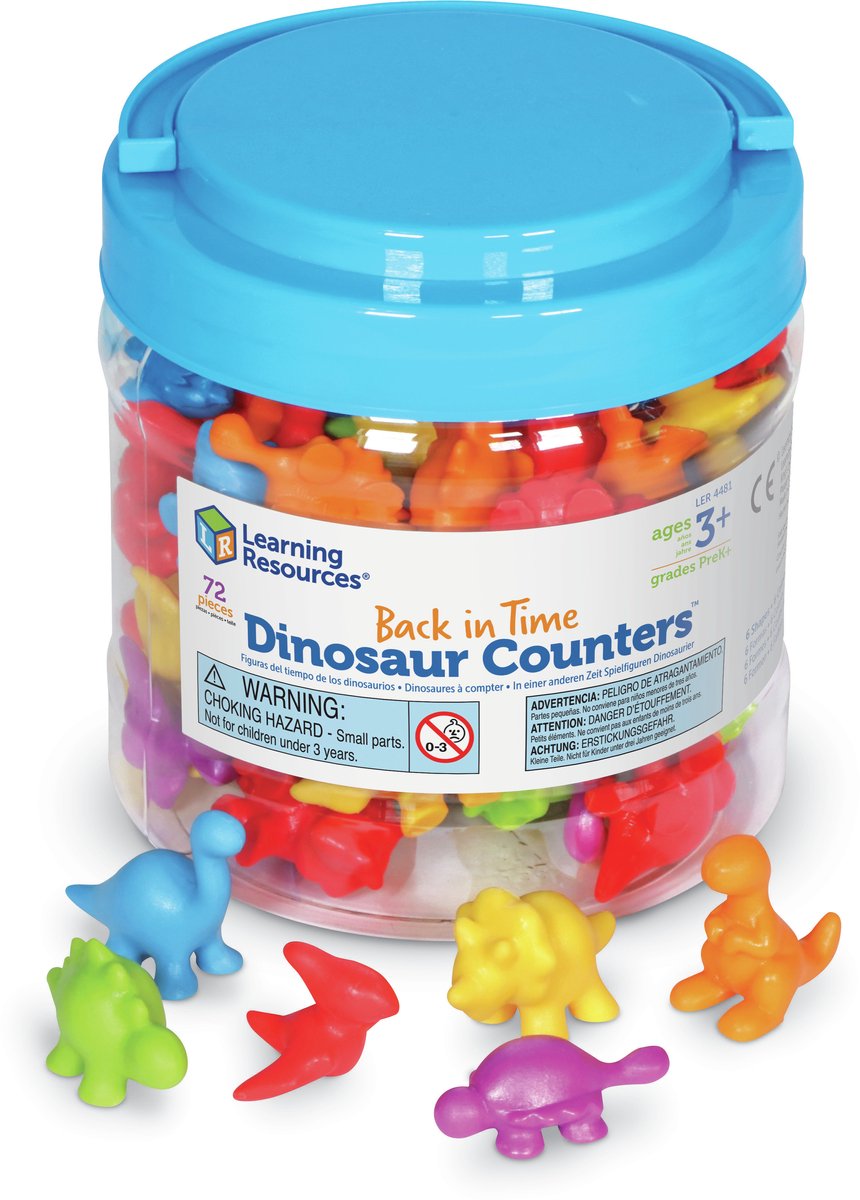 Lernressourcen zurück in die Zeit Dinosaurier-Zähler® (72er-Set) – 1+