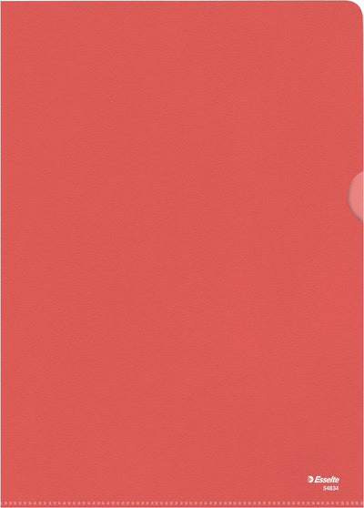 Esselte Standard-Ansichtsordner A4 – 0,11 mm PP-Folie – 100 Stück – rot