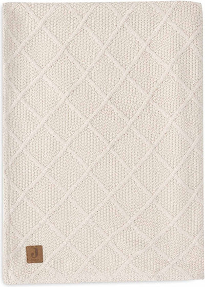 Jollein – Kinderbettdecke 100 x 150 cm – Babydecke – kariertes Haferflocken-Teddyfleece