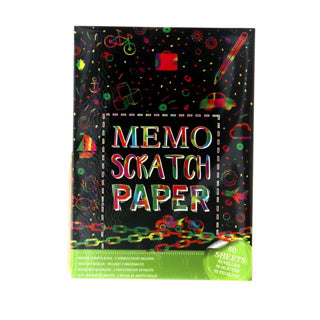 Memopapier Kratzer A4 50 Blatt+2 Stifte