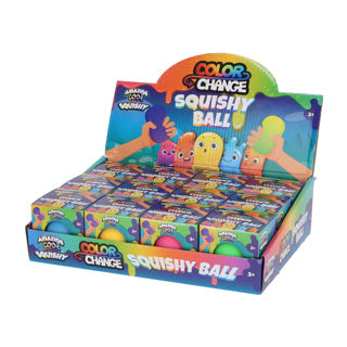 Erstaunlich cooler Zappel-Squishy-Ball mit Farbwechsel, 6,5 cm, sortiert | 12 Stück
