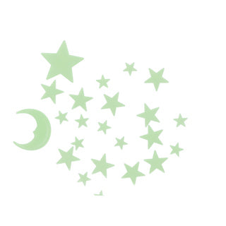 Orangefarbener Elefantenleuchten in den dunklen Sternen und Mond