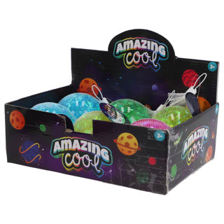 Erstaunlicher cooler Stuperbal -Glitzer mit Licht 10 cm assorti