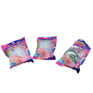 Fun Squeze Animal 15 cm Aqua Blob mit Glitzerband 4 Assorti
