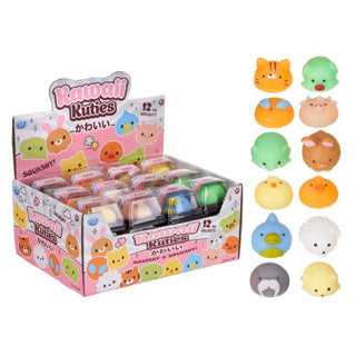 Kawaii Cuties Squishy Mochi Tiere 12 sort. | 36 Stück