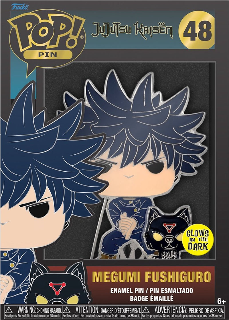 Funko Pin Jujutsu Kaisen – Pop! Emaille Megumi Fushiguro – leuchtet im Dunkeln – 10 cm Pin – mehrfarbig