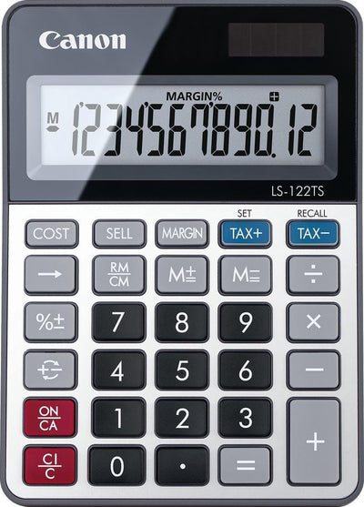 Canon elektronischer Bürorechner für Finanzabteilungen LS 122TS Double Silver