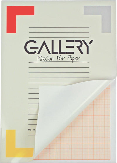 Galerie-Millimeterpapier im Format 21 x 297 cm (A4), Block mit 50 Blatt