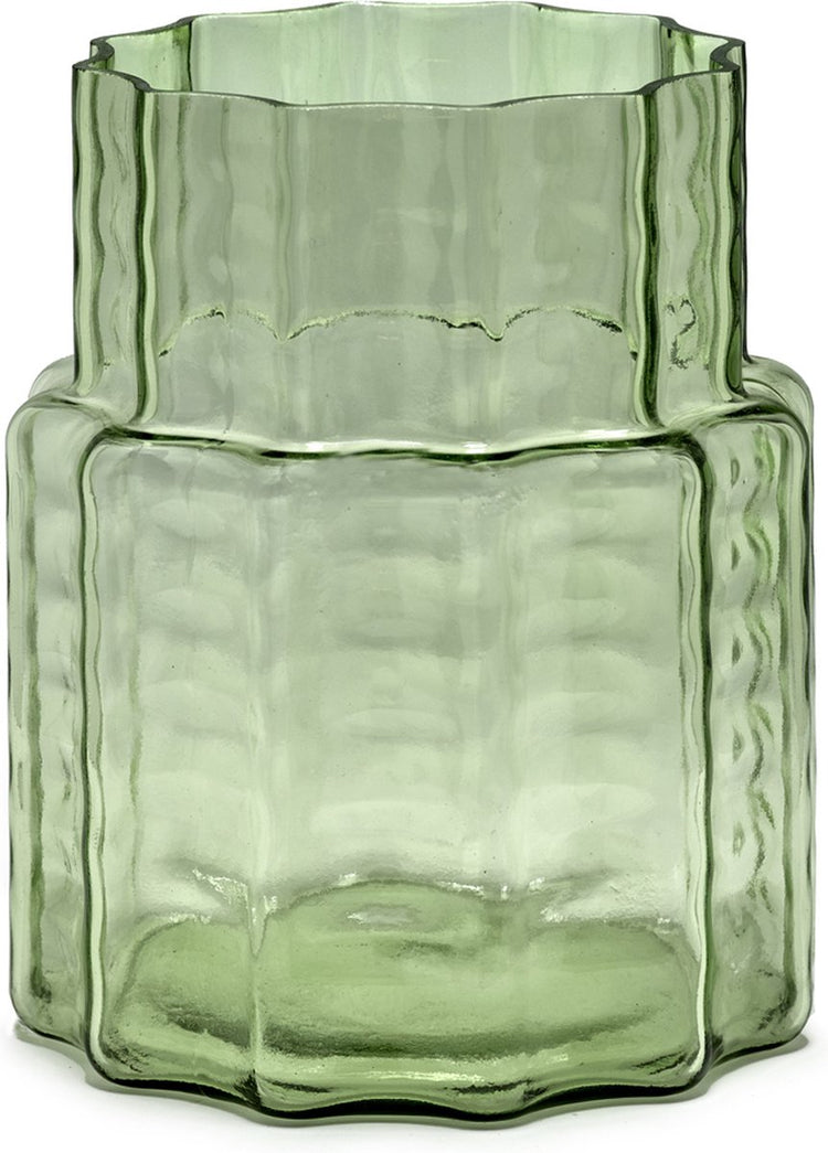 Serax – Ruben Deriemaeker Waves – Vase – transparent grün – 18 ø – H 21 cm – 1,88 kg