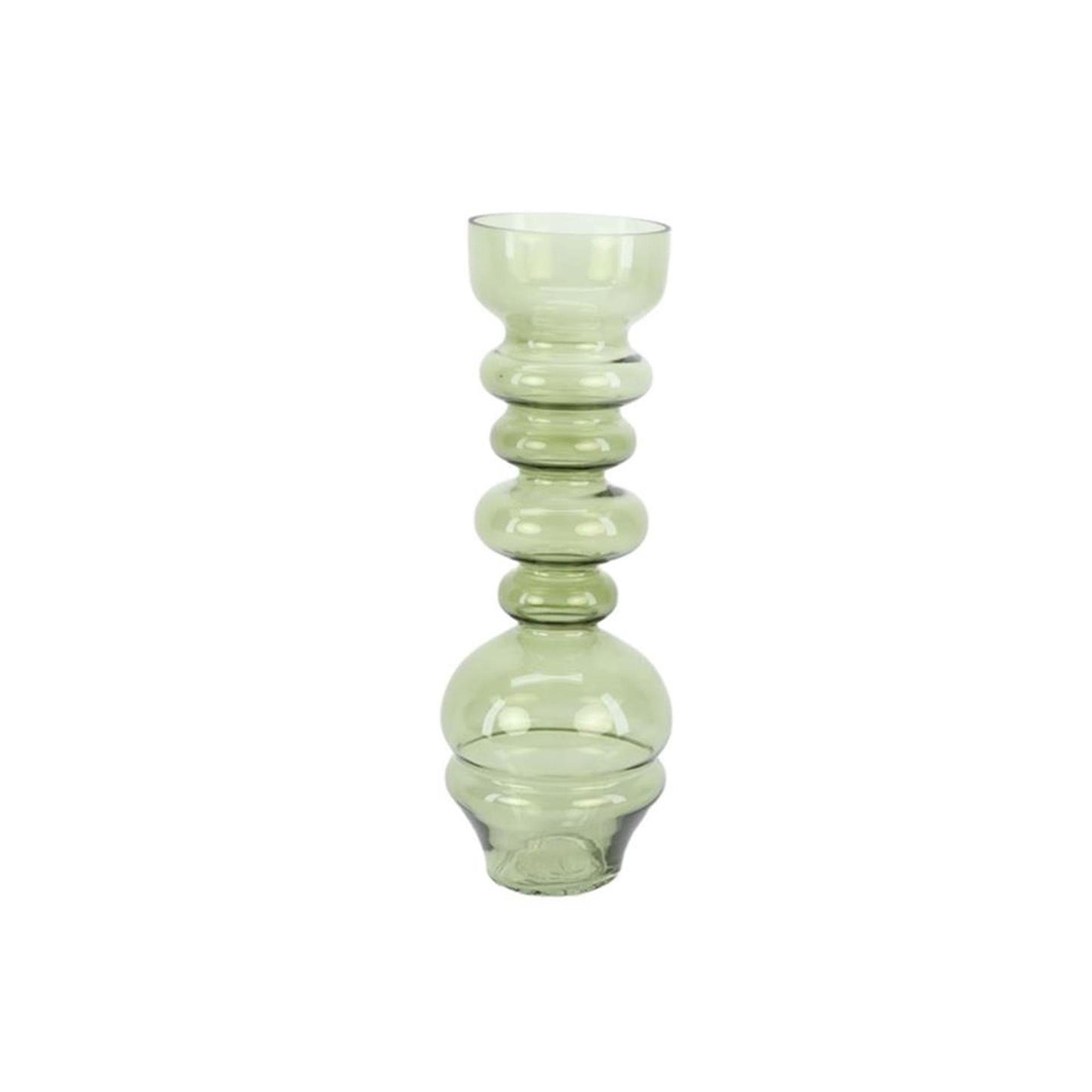 Hbx natürliche Wohnvase aus Glas ø12xh33,5cm hellgrün
