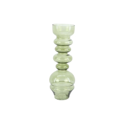 Hbx natürliche Wohnvase aus Glas ø12xh33,5cm hellgrün