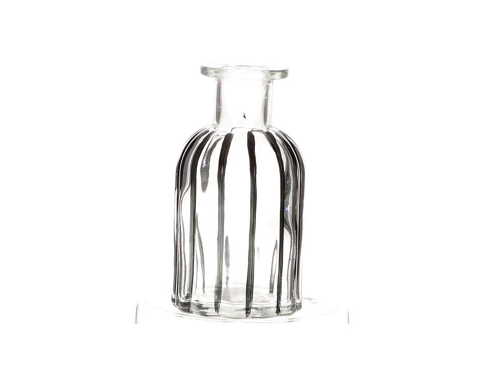 HBx Natural Living Flaschenvase Glas h10cm schwarz-transparent